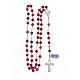 Rosary with beads in mauve glass 6 mm 925 silver s4