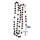 Rosary with beads in purple glass 6 mm 925 silver s4