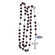 Chapelet croix ajourée argent 925 grains perles "al lume" 6 mm violet s4