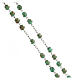 Rosary with beads in green and gold glass 6 mm 925 silver s3