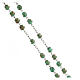 Chapelet argent 925 grains verre vert or 6 mm s3