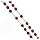 Rosary with beads in red glass 6 mm 925 silver s3