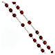Rosary 925 silver red gold glass beads 6 mm s3