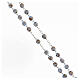 Rosary with beads in sky blue and gold glass 6 mm 925 silver s3