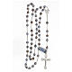 Rosary with beads in sky blue and gold glass 6 mm 925 silver s4