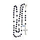 Rosary with beads in blue and gold glass 6 mm 925 silver s4