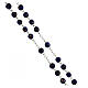 Rosary 925 silver 6 mm blue gold beads s3