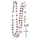 Rosary with beads in white glass 6 mm 925 silver s4