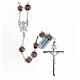 Rosary with beads in purple glass 6 mm 925 silver s1