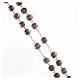 Rosary with beads in purple glass 6 mm 925 silver s3