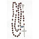 Rosary with beads in purple glass 6 mm 925 silver s4