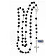 925 silver rosary black crystal beads 6 mm modern cross s4