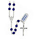 Rosary with beads in blue crystal 6 mm 925 silver s1
