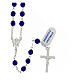 925 silver rosary with faceted royal blue crystal beads 6 mm s2