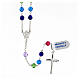 Rosary with beads in multicolour crystal 6 mm 925 silver s1