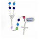 Rosary with beads in multicolour crystal 6 mm 925 silver s2