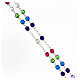 Rosary 925 silver multi-color faceted crystal beads 6 mm s3