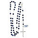 925 silver rosary beads lapis lazuli beads 6 mm tubular cross s4