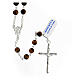 925 silver rosary 6 mm beads tiger's eye crucifix s1