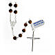 925 silver rosary 6 mm beads tiger's eye crucifix s2