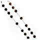 925 silver rosary 6 mm beads tiger's eye crucifix s3