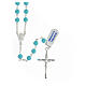 Rosary with beads in turquoise stone 6 mm 925 silver s1
