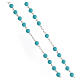Rosary with beads in turquoise stone 6 mm 925 silver s3