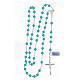 925 silver rosary with turquoise beads, hard stone 6 mm with Mary centerpiece s4