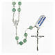 Rosary with aventurine green beads 6 mm 925 silver s1