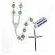 Rosary with aventurine green beads 6 mm 925 silver s2