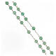 Rosary with aventurine green beads 6 mm 925 silver s3