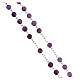 Rosary with spherical beads in violet amethyst 6 mm 925 silver s3
