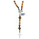 Rosary of 925 silver with olivewood 6 mm beads and crosses with Chi-Rho s1
