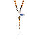 Rosary of 925 silver with olivewood 6 mm beads and crosses with Chi-Rho s2