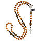 Rosary in 925 silver olive beads Chi Rho crosses 6 mm s4
