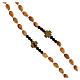 Rosary of 925 silver with oval olivewood beads, crosses with Chi-Rho and Saint Benedict crucifix s3