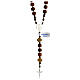Rosary of 925 silver with cylindrical beads of 7x9 mm and crosses with Chi-Rho s1