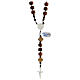 Rosary of 925 silver with cylindrical beads of 7x9 mm and crosses with Chi-Rho s2