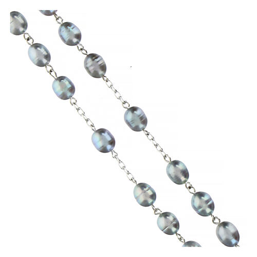 Rosary of 925 silver with 8 mm grey freshwater pearls 3