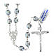 925 silver rosary with gray river pearls 8 mm s1