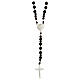 Rosary silver 925 black wood Chi Rho Maria 6 mm s1