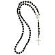 Rosary silver 925 black wood Chi Rho Maria 6 mm s4