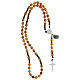 Rosary of 925 silver with olivewood beads of 6 mm, Chi-Rho medal and Saint Benedict cross s4
