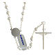 Rosary of 925 silver with 5 mm beads and tau medal s2