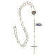Rosary of 925 silver with 5 mm beads and tau medal s4