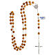 Rosary of 925 silver with 6 mm olivewood beads and Tau medal s4