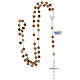 Rosary of 925 silver with 6 mm jasper beads and double face medal, Jesus and Mary s4