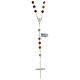 925 sterling silver jasper rosary with double center Jesus Mary 6 mm s2