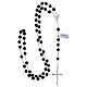 Rosary of 800 silver with 6 mm ox's eye beads and double face medal, Jesus and Mary s4