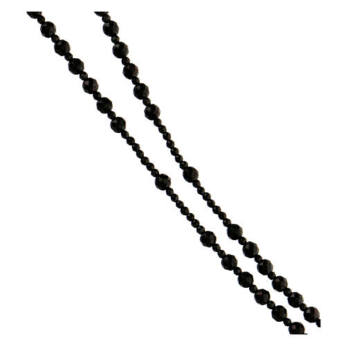 Różaniec srebro 925, hematyt czarny 4 mm 3